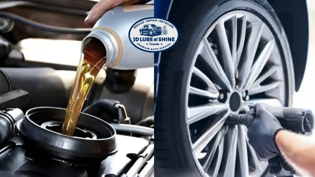 JD lube and shine Best Mobile auto services in canada. Providng oil change and tire services at customer's door steps