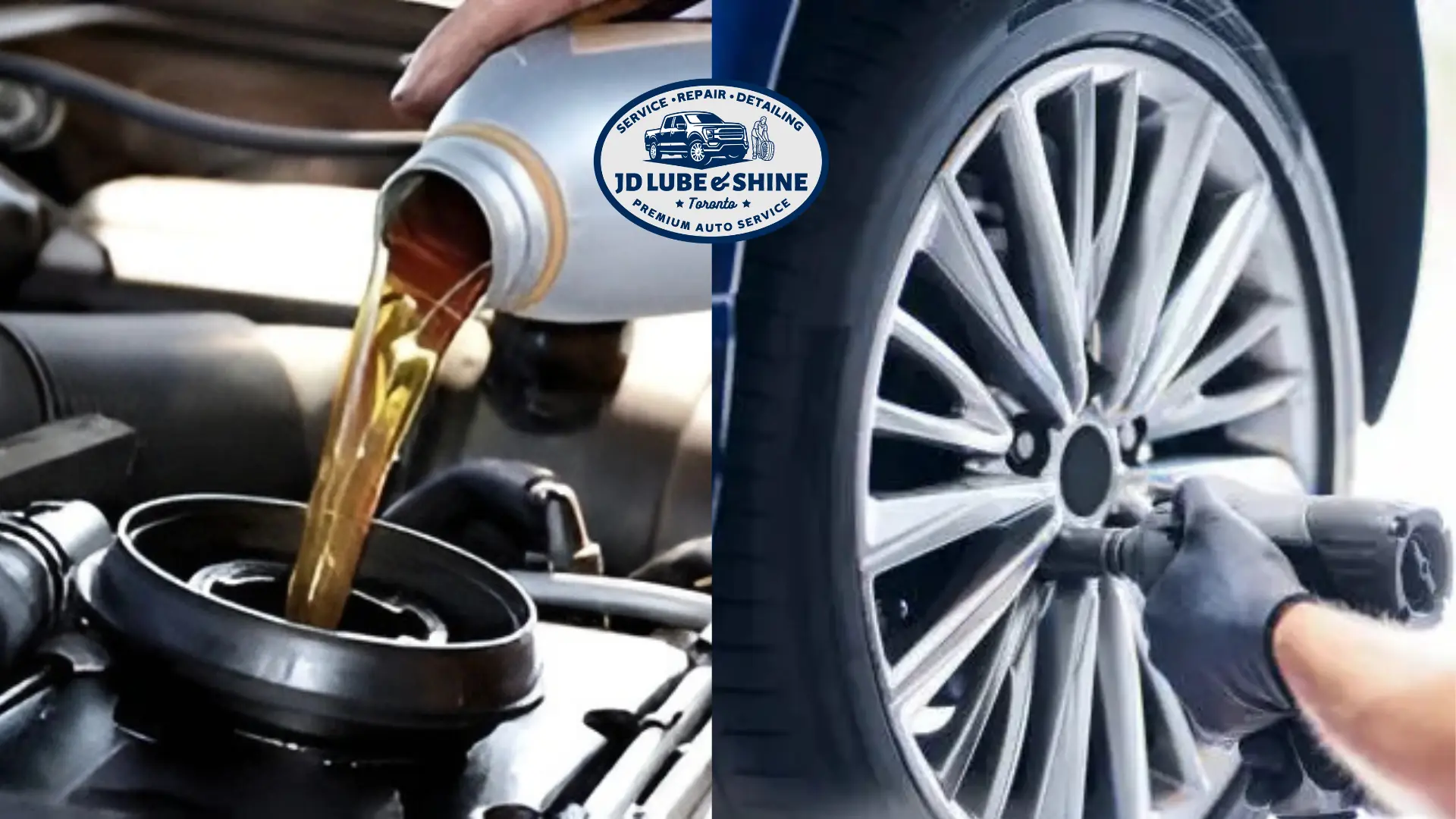 JD lube and shine Best Mobile auto services in canada. Providng oil change and tire services at customer's door steps